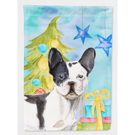 PATIOPLUS Black White French Bulldog Christmas Flag - Garden Size PA2551606